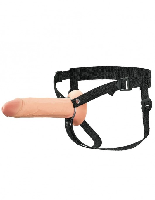 Полый страпон на ремнях 8’’ Hollow Silicone Strap-on - Pipedream - купить с доставкой в Королеве