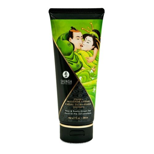 Массажный крем для тела с ароматом груши и зелёного чая Pear   Exotic Green Tea - 200 мл. - Shunga - купить с доставкой в Королеве