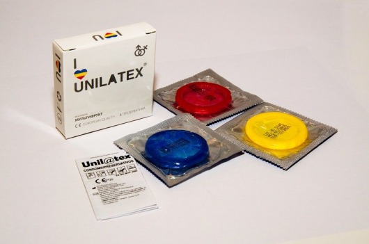 Разноцветные ароматизированные презервативы Unilatex Multifruits - 3 шт. - Unilatex - купить с доставкой в Королеве