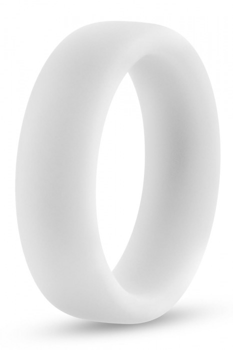 Белое люминесцентное эрекционное кольцо Silicone Glo Cock Ring - Blush Novelties - в Королеве купить с доставкой
