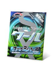 Презерватив Sagami Xtreme Mint с ароматом мяты - 1 шт. - Sagami - купить с доставкой в Королеве