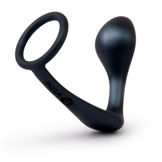 Черное эрекционное кольцо со стимулятором простаты Ringer Cock Ring   Plug - b-Vibe - в Королеве купить с доставкой