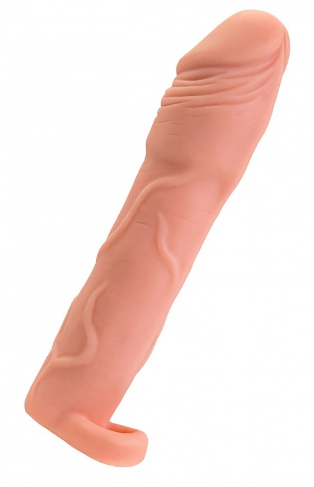 Телесная удлиняющая насадка с подхватом - 19 см. - ToyFa - в Королеве купить с доставкой