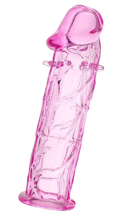 Розовая насадка фаллической формы - 12,5 см. - A-toys - в Королеве купить с доставкой