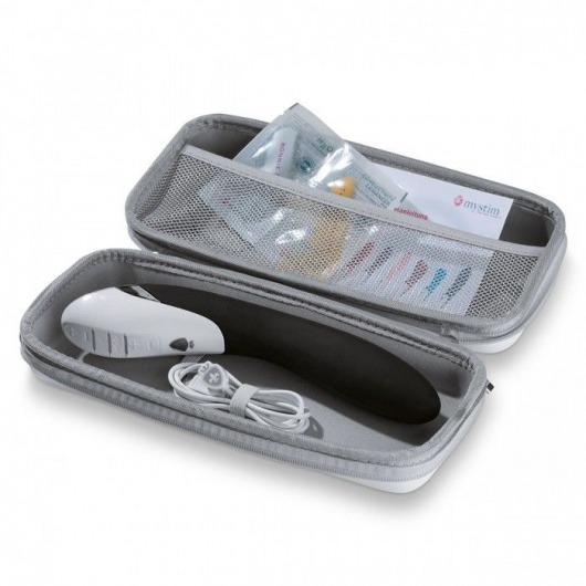 Вибратор с электростимуляцией Sizzling Simon Black Edition - 27 см. - MyStim - купить с доставкой в Королеве