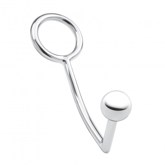 Кольцо на пенис с анальным стимулятором Stainless Steel Anal Hook   Cock Ring - BlueLine - в Королеве купить с доставкой