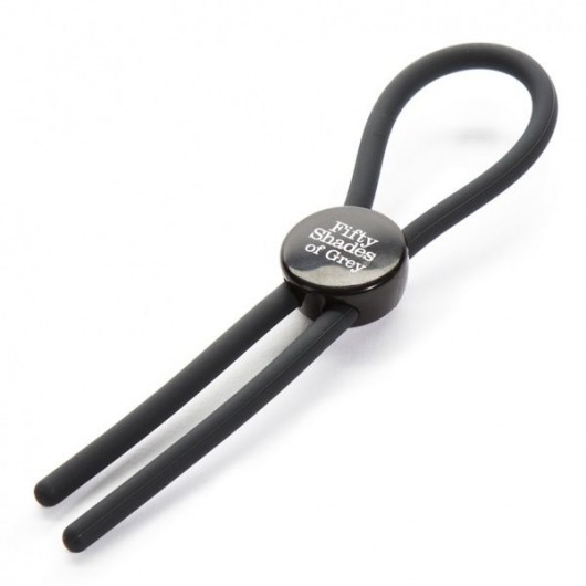Тёмно-серое эрекционное кольцо с зажимом Again and Again Adjustable Cock Ring - Fifty Shades of Grey - в Королеве купить с доставкой