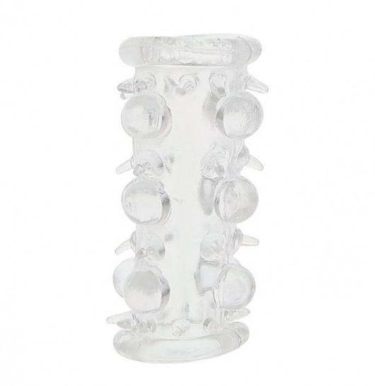 Прозрачная насадка на пенис с шипами и бугорками JELLY JOY LUST CLUSTER CLEAR - Dream Toys - в Королеве купить с доставкой