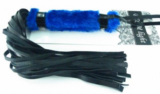 Нежная плеть с синим мехом BDSM Light - 43 см. - БДСМ Арсенал - купить с доставкой в Королеве