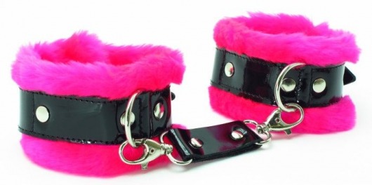 Розовые наручники с мехом BDSM Light - БДСМ Арсенал - купить с доставкой в Королеве