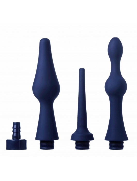 Набор из 3 универсальных насадок для анального душа Universal 3 Piece Silicone Enema Attachment Set - XR Brands - купить с доставкой в Королеве