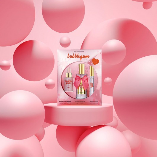 Набор средств для массажа и ласк Bubblegum Play Kit - Bijoux Indiscrets - купить с доставкой в Королеве
