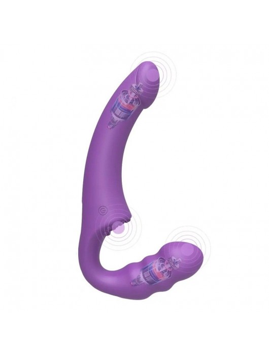 Фиолетовый безремневой страпон Straples Strap-On Dildo - Erokay - купить с доставкой в Королеве