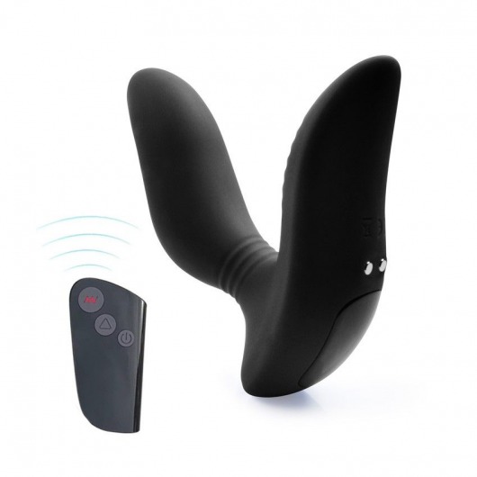 Черный вибромассажер простаты 3,5’’ Remote Control Curve P-spot Massager - 12 см. - Erokay - в Королеве купить с доставкой