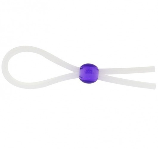 Прозрачное лассо с фиолетовой бусиной SILICONE COCK RING WITH BEAD LAVENDER - NMC - в Королеве купить с доставкой