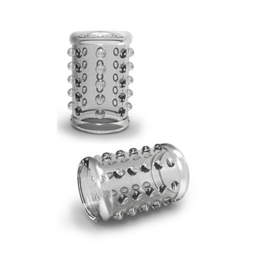 Прозрачная насадка на пенис с шишечками STAY HARD COCK SLEEVE 02 CLEAR - Blush Novelties - в Королеве купить с доставкой