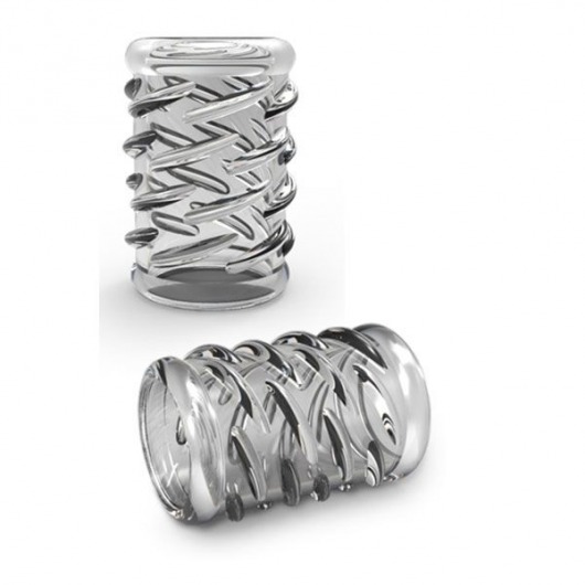 Прозрачная насадка с объёмными чёрточками STAY HARD COCK SLEEVE 06 CLEAR - Blush Novelties - в Королеве купить с доставкой