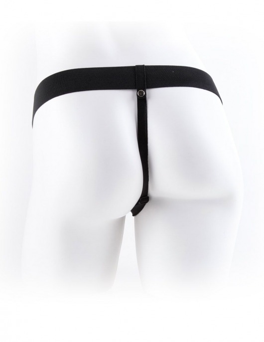 Телесный полый страпон с вибрацией Vibrating Hollow Strap-On with Balls - 24 см. - Pipedream - купить с доставкой в Королеве