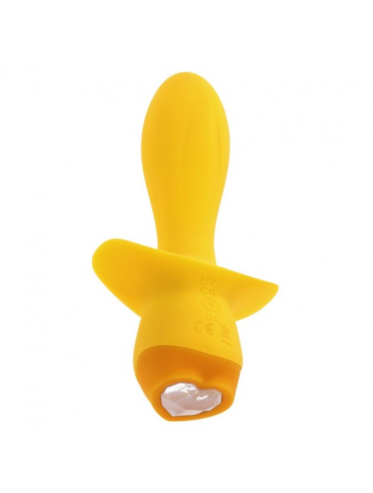 Желтая анальная вибропробка Mellow Yellow - 13,5 см. - Selopa