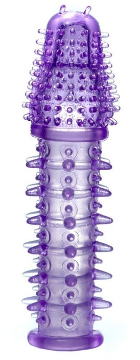 Фиолетовая закрытая насадка на пенис - 13,5 см. - Boys of Toys - в Королеве купить с доставкой