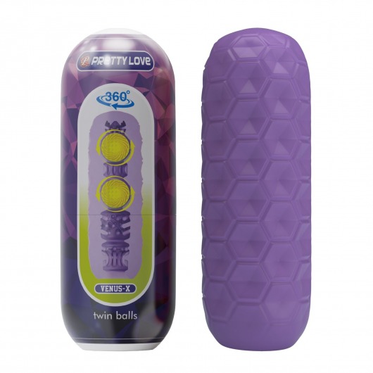 Фиолетовый мастурбатор Venus-X Twin balls - Baile - в Королеве купить с доставкой