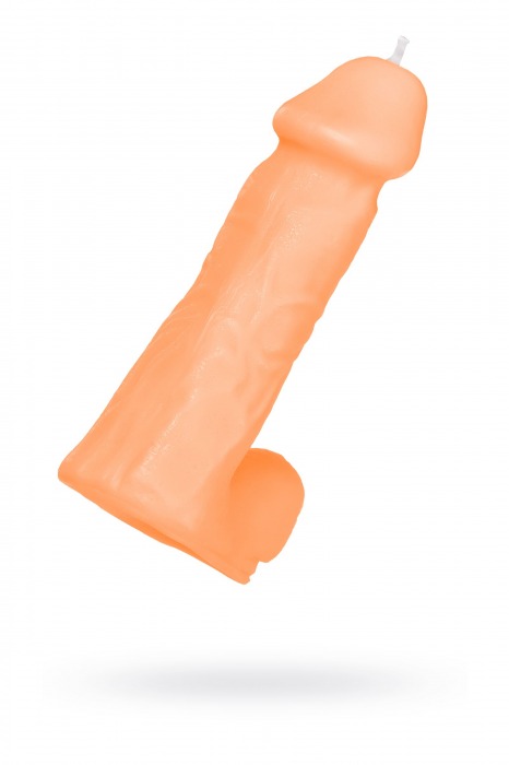 Оранжевая сувенирная свеча «Пенис» - Pecado - купить с доставкой в Королеве