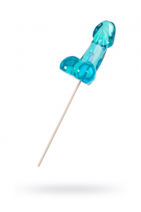 Голубой леденец в форме члена со вкусом блю кюрасао - 80 гр. - Sosuчki - купить с доставкой в Королеве