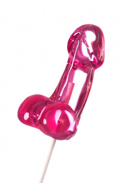 Розовый леденец в форме члена со вкусом айриш крим - 80 гр. - Sosuчki - купить с доставкой в Королеве