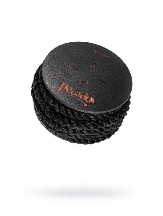 Черная веревка для шибари на катушке - 5 м. - Pecado - купить с доставкой в Королеве