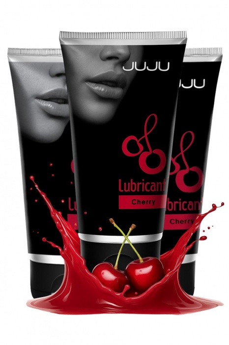 Набор из 3 съедобных лубрикантов JUJU со вкусом вишни - JuJu - купить с доставкой в Королеве
