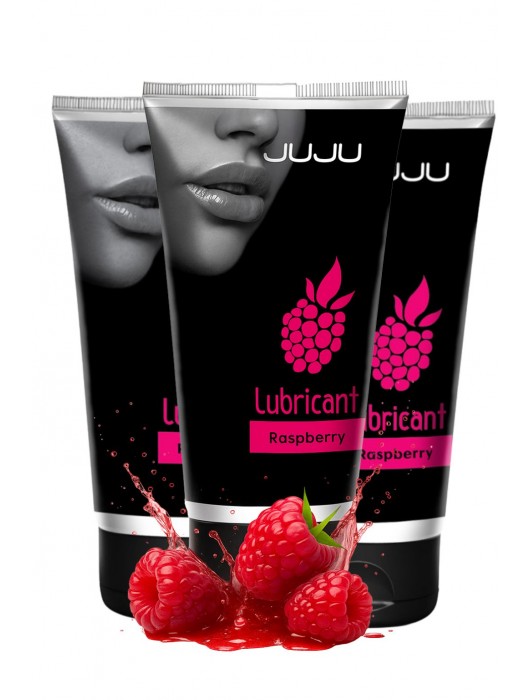 Набор из 3 съедобных лубрикантов JUJU со вкусом малины - JuJu - купить с доставкой в Королеве