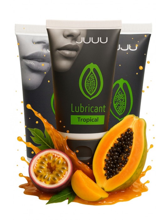 Набор из 3 съедобных лубрикантов JUJU со вкусом тропических фруктов - JuJu - купить с доставкой в Королеве