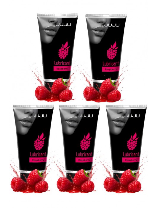 Набор из 5 съедобных лубрикантов JUJU со вкусом малины - JuJu - купить с доставкой в Королеве