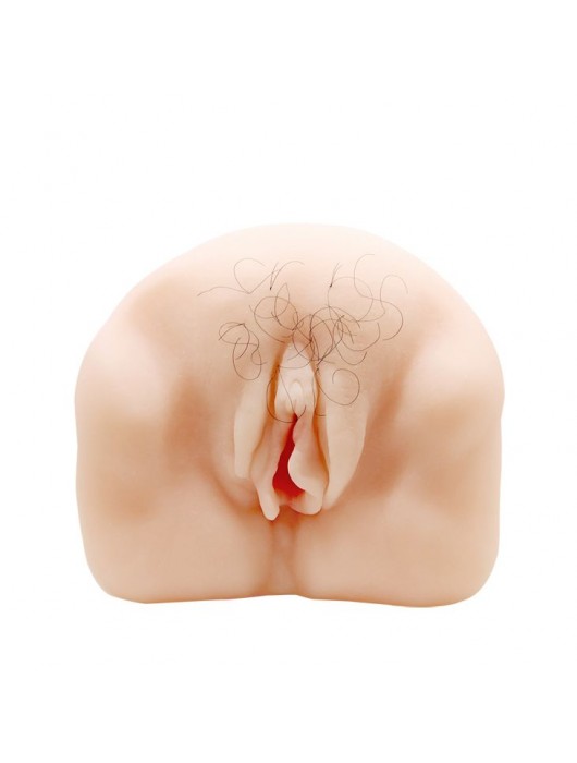 Телесный мастурбатор-вагина с оволосением и вибрацией - Baile - в Королеве купить с доставкой