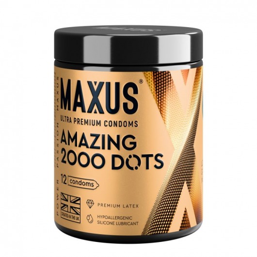 Точечные презервативы MAXUS 2000 Amazing Dots с железным кейсом - 12 шт. - Maxus - купить с доставкой в Королеве