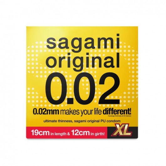 Презерватив увеличенного размера Sagami Original 0.02 XL-size - 1 шт. - Sagami - купить с доставкой в Королеве