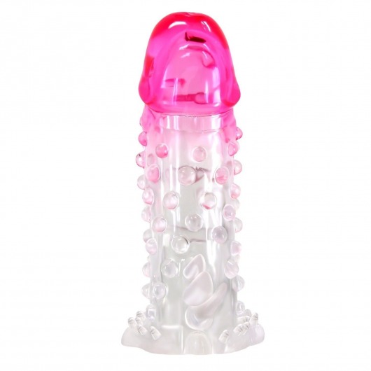 Прозрачно-розовая насадка на пенис Wilford - 13,5 см. - Baile - в Королеве купить с доставкой