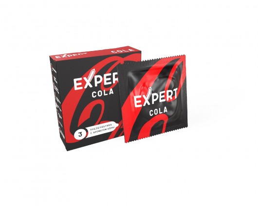 Презервативы с ароматом колы Expert Cola - 3 шт. - Expert - купить с доставкой в Королеве