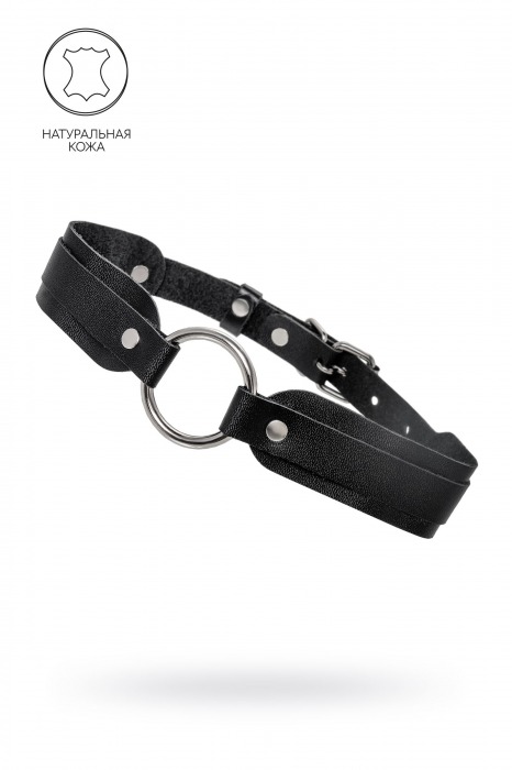 Черный кожаный чокер-ошейник со скруглёнными углами - Pecado - купить с доставкой в Королеве