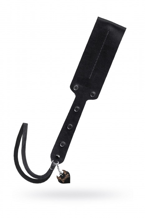 Черный кожаный пэддл - 32 см. - Pecado - купить с доставкой в Королеве