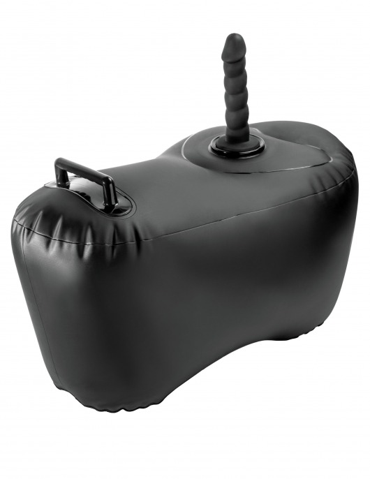 Черное надувное кресло с платформой для фиксации дилдо Body Dock Inflatable Love Seat - Pipedream - купить с доставкой в Королеве