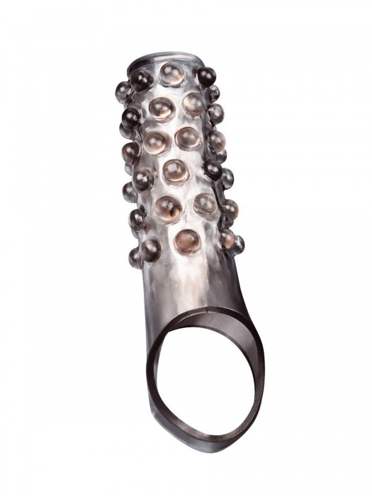 Дымчатая насадка на пенис с выпуклостями - 11 см. - Sex Expert - в Королеве купить с доставкой