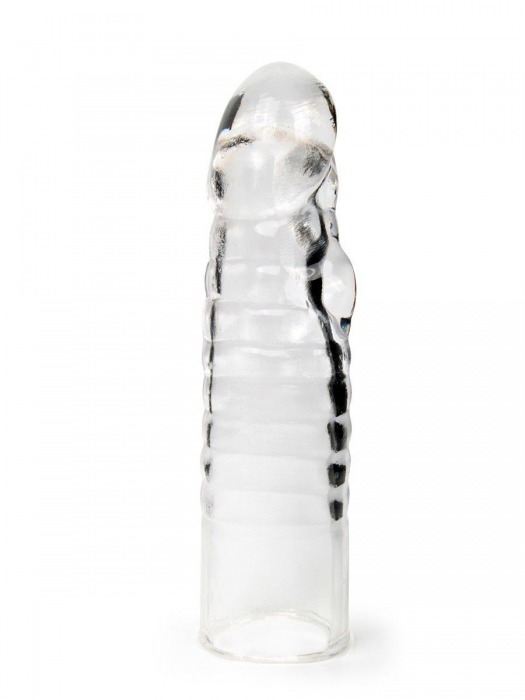 Прозрачная закрытая насадка на член - 15 см. - Sex Expert - в Королеве купить с доставкой