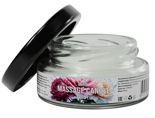 Массажная свеча «Цветущий пион» - 50 мл. - SGAN - купить с доставкой в Королеве