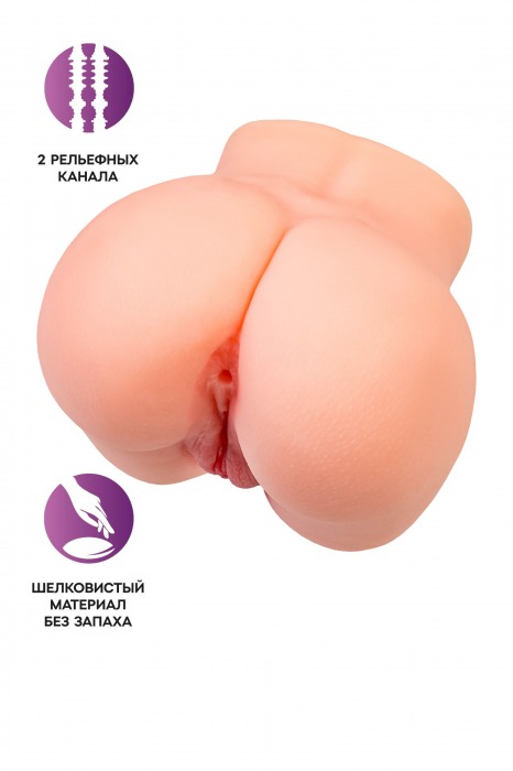 Реалистичный мастурбатор в форме попки с двумя любовными входами - No Name - в Королеве купить с доставкой
