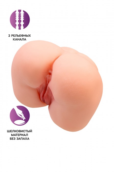 Реалистичный мастурбатор-попка с 2 любовными входами - No Name - в Королеве купить с доставкой