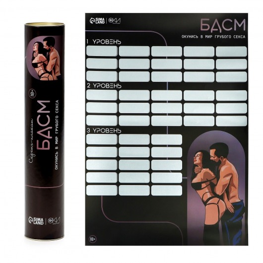 Плакат для двоих со скретч-слоем «БДСМ» - Сима-Ленд - купить с доставкой в Королеве