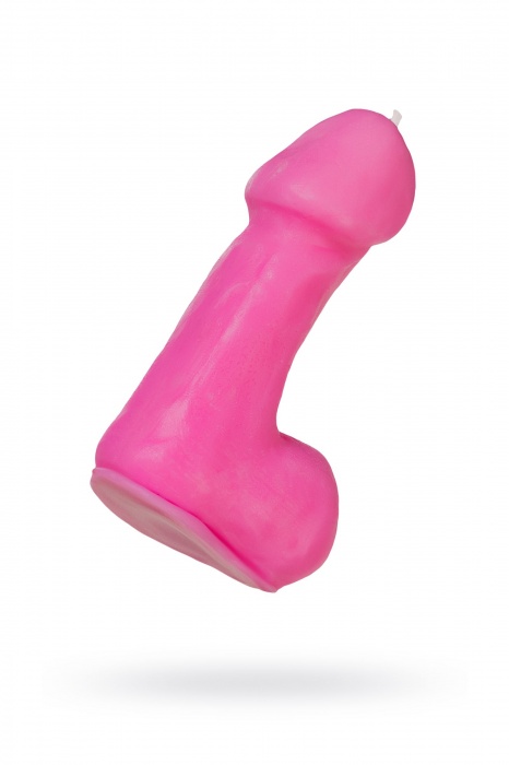 Розовая свеча в форме пениса - 47 гр. - Pecado - купить с доставкой в Королеве