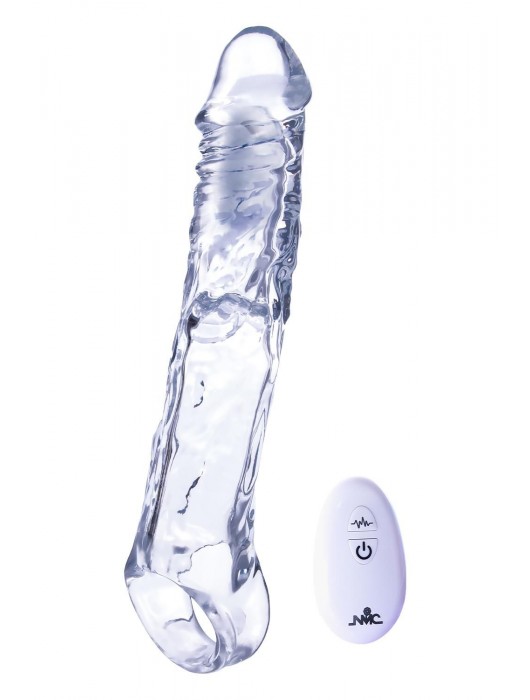 Прозрачная насадка-удлинитель Length Enhancer With Bullet с подхватом - 22,3 см. - NMC - в Королеве купить с доставкой