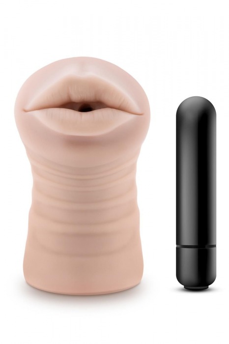 Телесный мастурбатор-ротик Nicole Vibrating Masturbator - Blush Novelties - в Королеве купить с доставкой